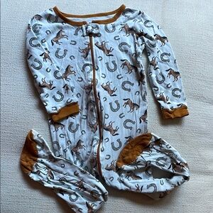 Kids Horse Print One Piece Pajamas